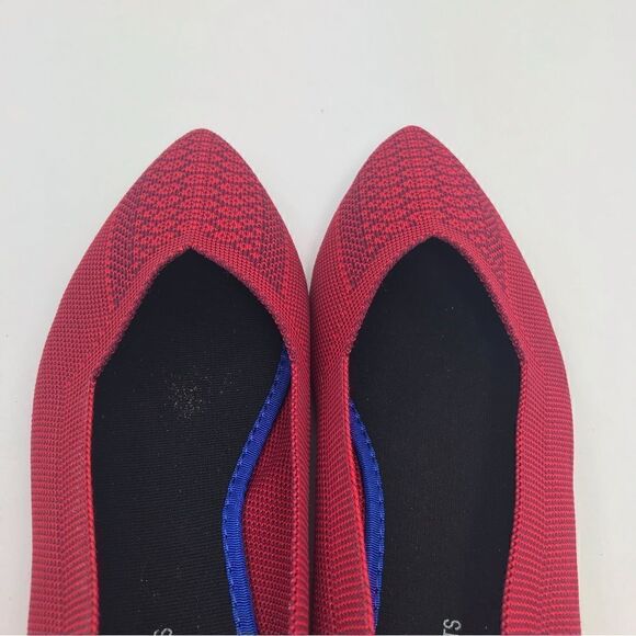Woman by Projects Red Pattern Soft Side Pointed Flats- NEW - Picture 10 of 13